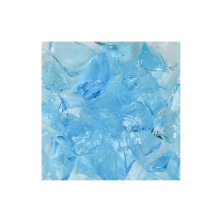American Specialty Glass Recycled Chunky Glass, Crystal Turquoise - Medium - 0.5-1 in. - 5 lbs LCRTURQM-5